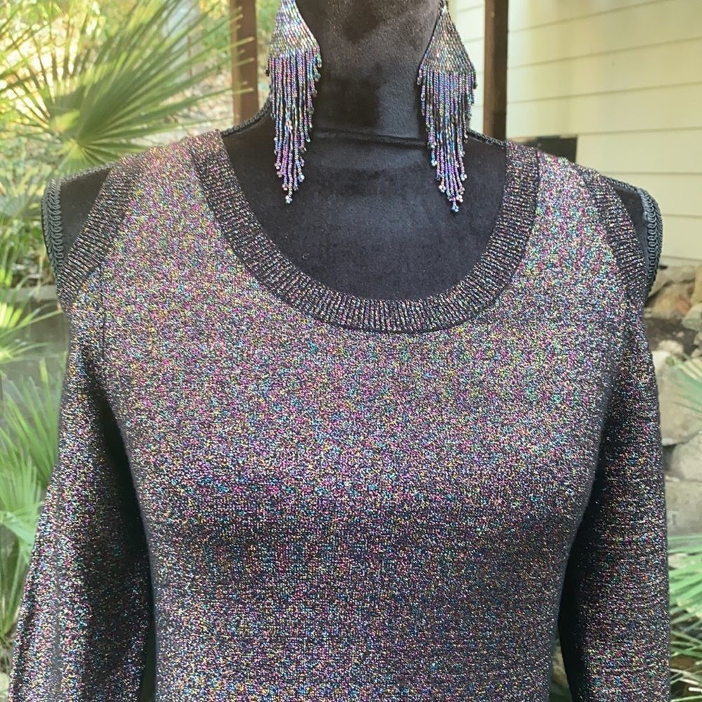Rebecca Minkoff Claude Metallic Dress Size M - Picture 6 of 7